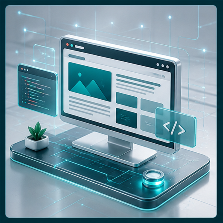 Website Design & Development 3D visual